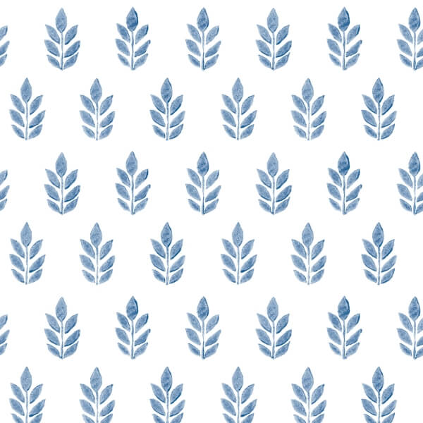 Ervic Neutral Leaf Block Print Wallpaper