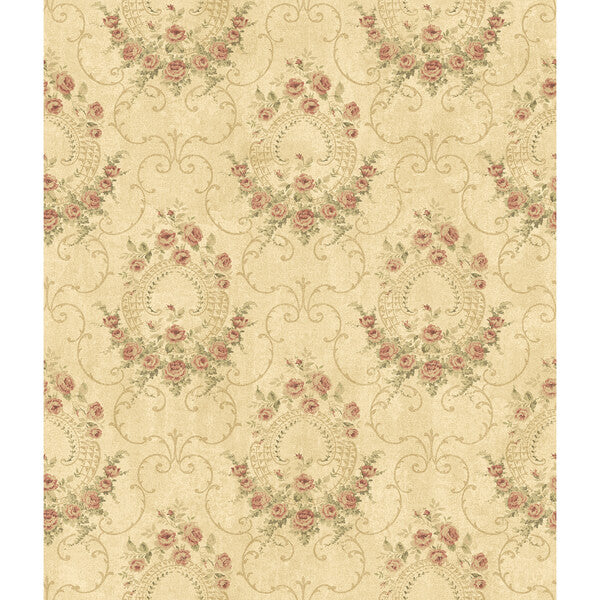 Georgiana Red Tearose Wallpaper