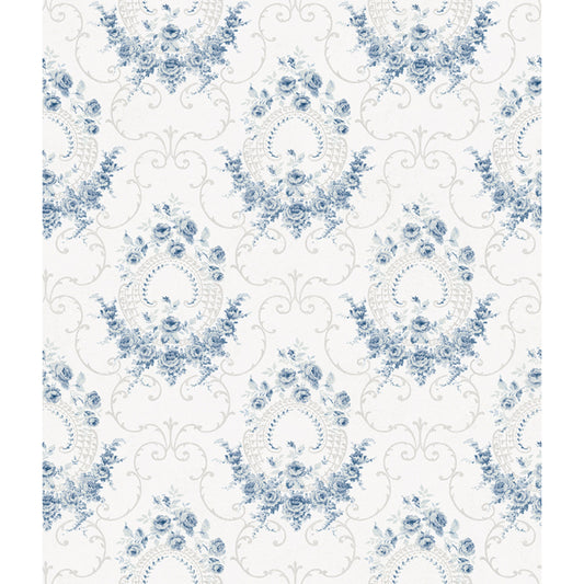 Georgiana Navy Tearose Wallpaper