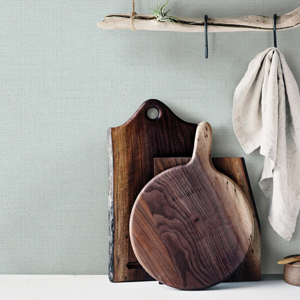Nimmie Seafoam Basketweave Wallpaper