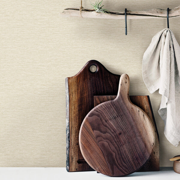 Gump Wheat Faux Grasscloth Wallpaper