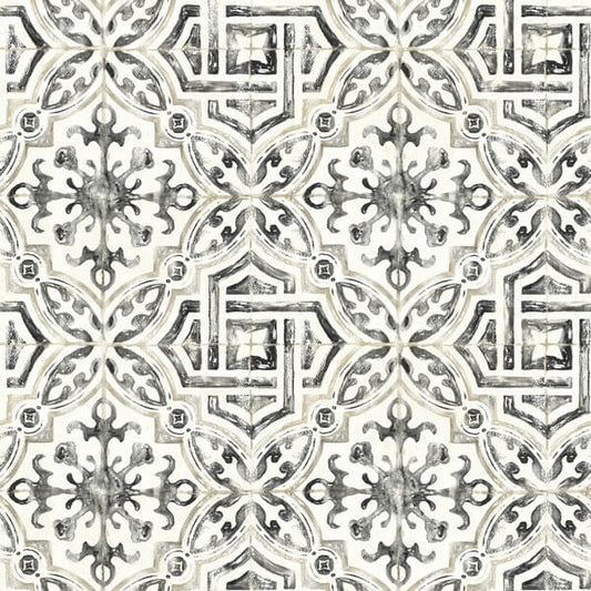 Sonoma Black Spanish Tile Wallpaper