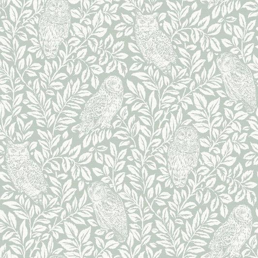 Parliament Seafoam Owl Wallpaper