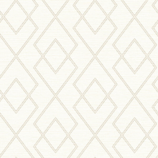 Blaze Taupe Trellis Wallpaper