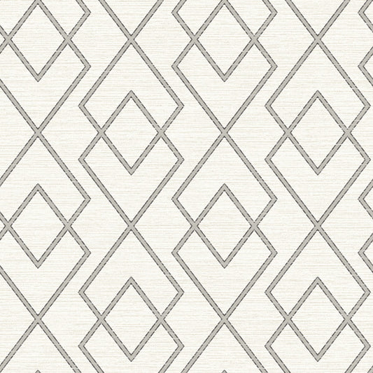 Blaze Grey Trellis Wallpaper