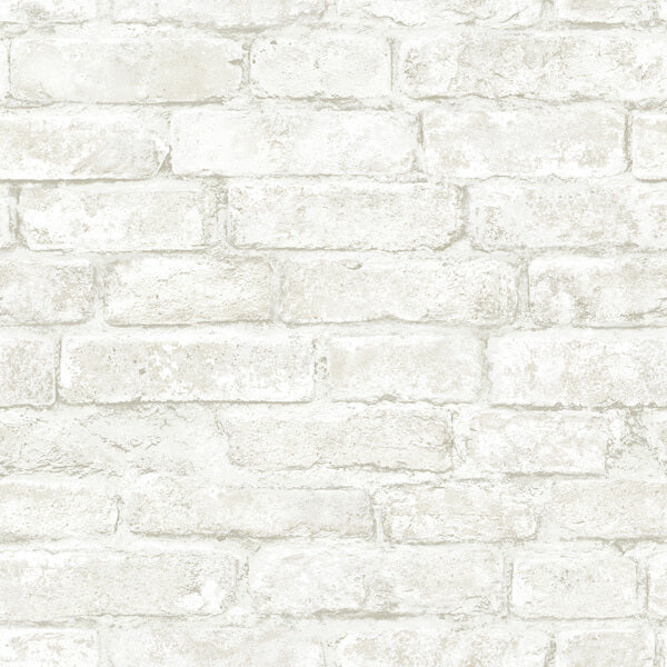 Arlington White Brick Wallpaper