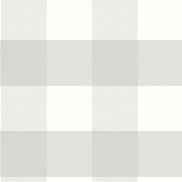 Amos Grey Gingham Wallpaper