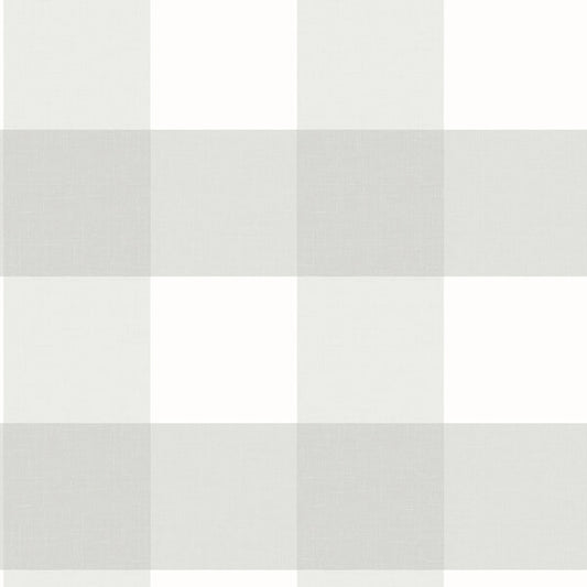 Amos Grey Gingham Wallpaper