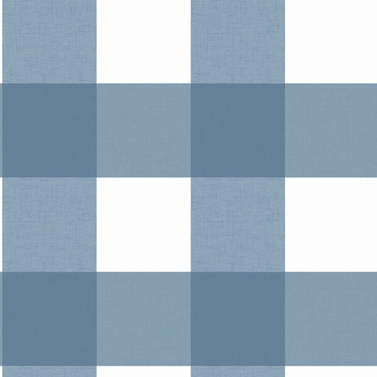 Amos Navy Gingham Wallpaper