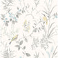 Imperial Garden Grey Botanical Wallpaper
