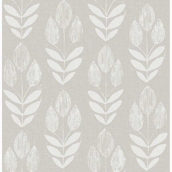 Garland Grey Block Tulip Wallpaper