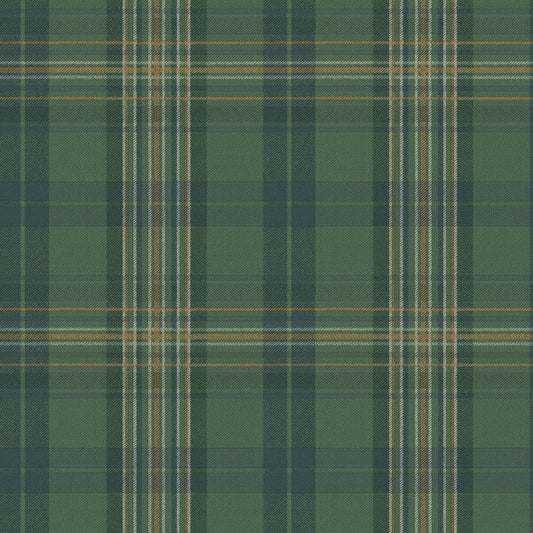 Austin Green Plaid Wallpaper