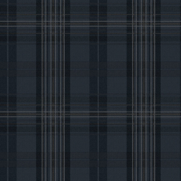 Austin Navy Plaid Wallpaper