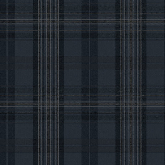 Austin Navy Plaid Wallpaper