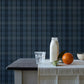 Austin Navy Plaid Wallpaper