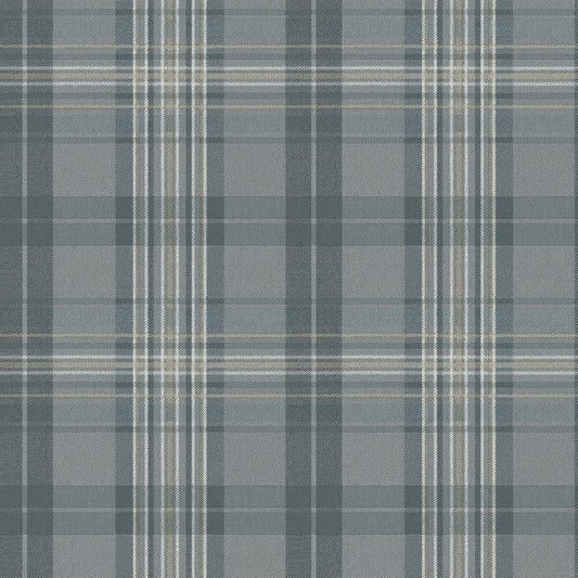 Austin Slate Plaid Wallpaper