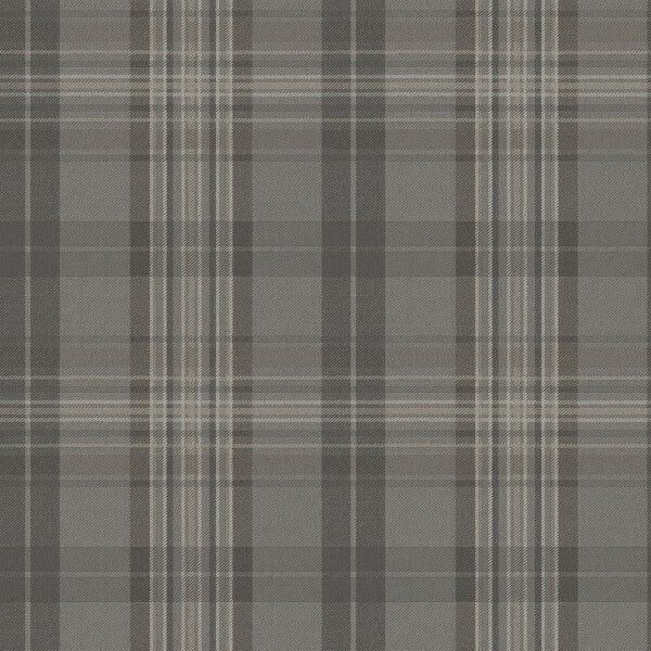 Austin Charcoal Plaid Wallpaper