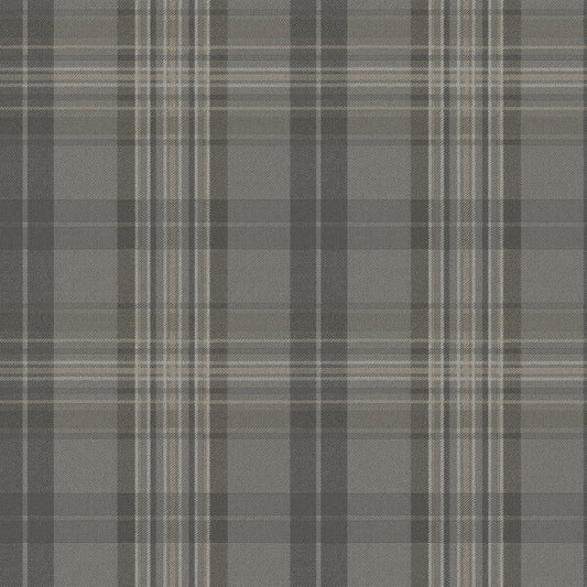 Austin Charcoal Plaid Wallpaper