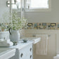 Martha Blue Country Bath Wallpaper
