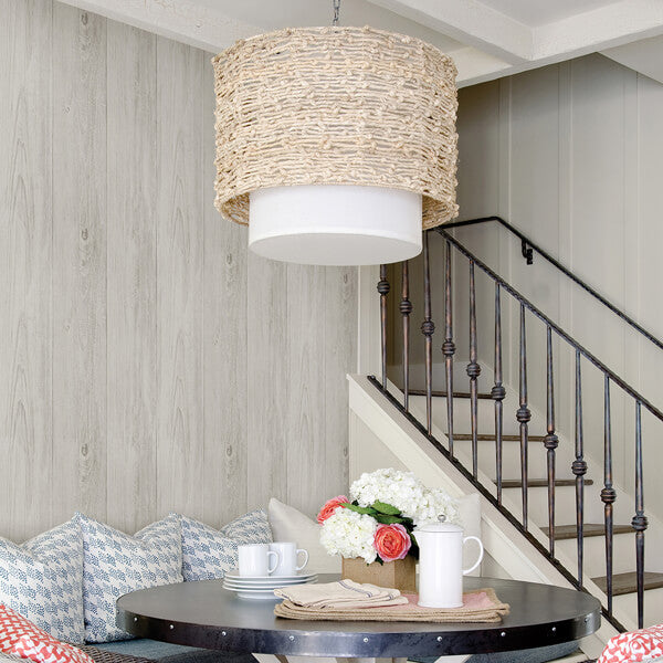 Mapleton Off White Wood Wallpaper