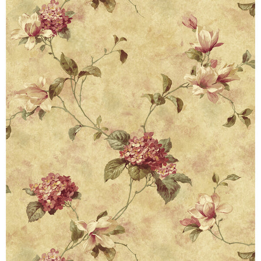 Magnolia Yellow Hydrangea Trail Wallpaper