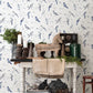 Birdsong Blue Trail Wallpaper