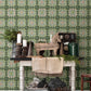 Maud Green Crochet Geometric Wallpaper