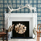 Maud Blue Crochet Geometric Wallpaper