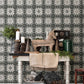 Maud Grey Crochet Geometric Wallpaper
