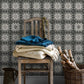 Maud Grey Crochet Geometric Wallpaper