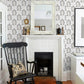 Plum Tree Black Botanical Wallpaper