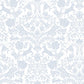 Forest Dance Light Blue Damask Wallpaper
