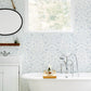 Forest Dance Light Blue Damask Wallpaper