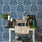 Forest Dance Navy Damask Wallpaper