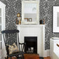 Forest Dance Charcoal Damask Wallpaper