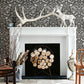 Forest Dance Charcoal Damask Wallpaper