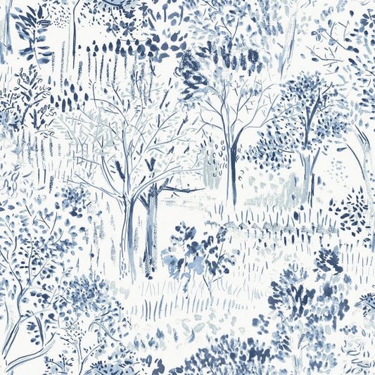 Walden Navy Forest Wallpaper