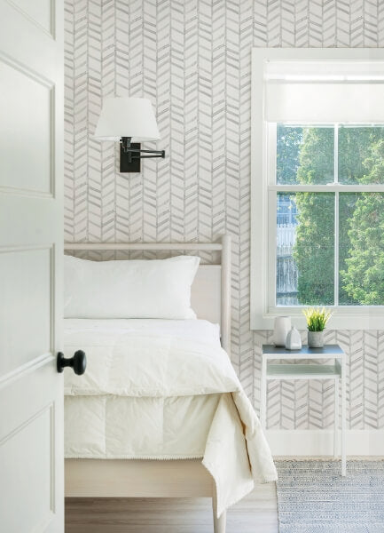 Fletching Grey Geometric Wallpaper
