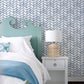 Fletching Navy Geometric Wallpaper