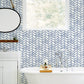 Fletching Navy Geometric Wallpaper