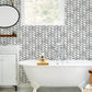 Fletching Black Geometric Wallpaper
