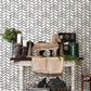 Fletching Black Geometric Wallpaper