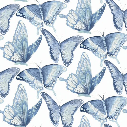 Janetta Blue Butterfly Wallpaper