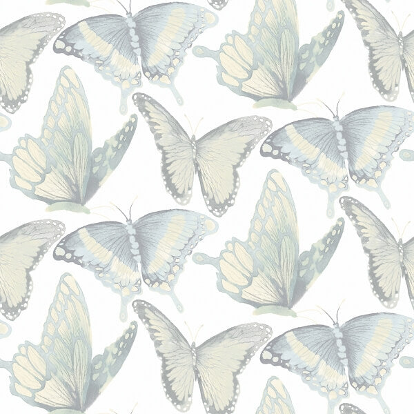 Janetta Mint Butterfly Wallpaper