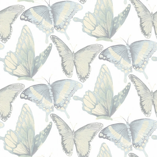 Janetta Mint Butterfly Wallpaper