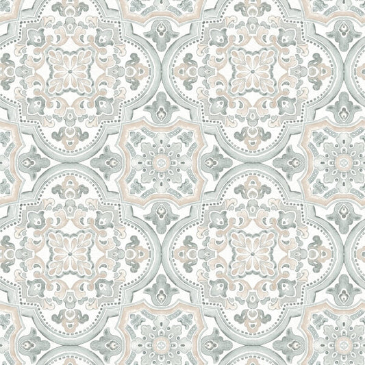 Concord Coral Medallion Wallpaper