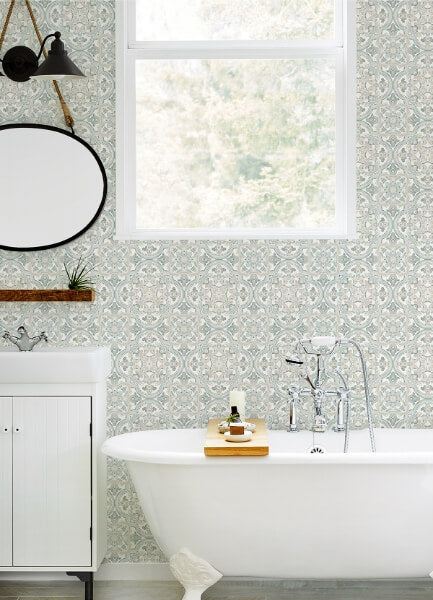 Concord Coral Medallion Wallpaper