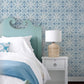 Concord Blue Medallion Wallpaper