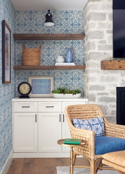 Concord Blue Medallion Wallpaper