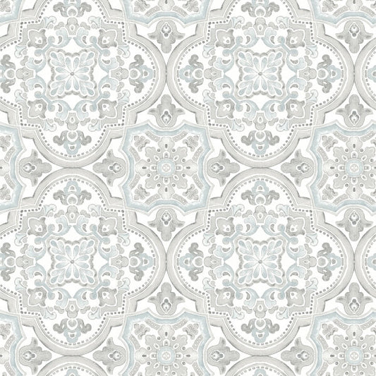 Concord Aqua Medallion Wallpaper
